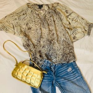 Angie Tan flowy top short sleeve shirt